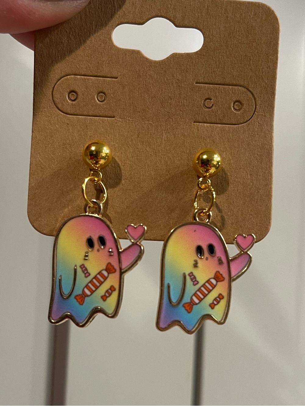 👻 Spooky, Sweet & One-of-a-Kind! 🍬 Handcrafted Post Earrings